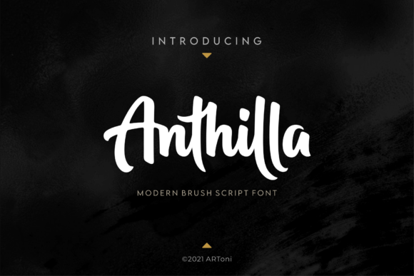 Anthilla: A Bold Paint Brushed Script Font for Handmade Brands