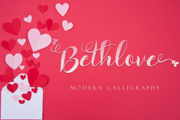 Bethlove Script Font for Romantic Handmade Designs