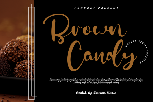 Brown Candy Script Handwritten Font for Makers