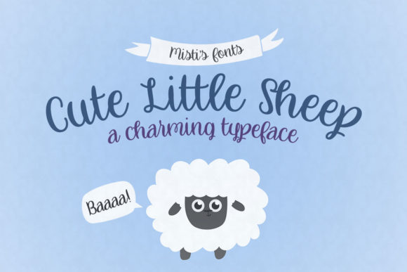 Cute Little Sheep Script Font for Digital Design