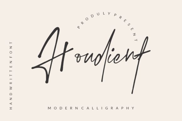 Houdient: A Modern Script Handwritten Font for Digital Branding