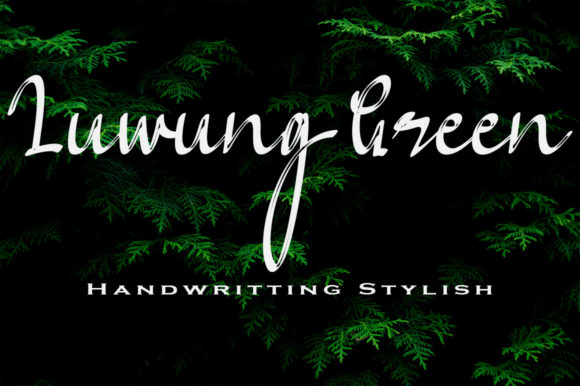 Luwung Green Script Font for Creative Digital Design