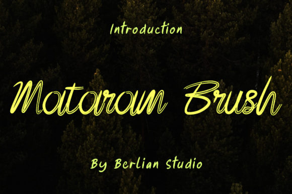 Mataram Brush: A Modern Script Handwritten Font for Digital Branding