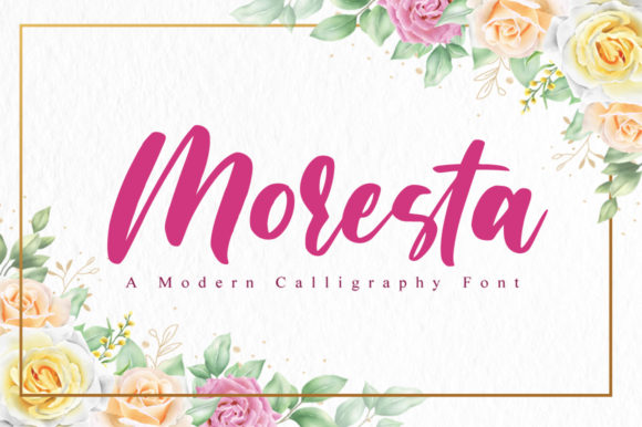 Moresta: A Bold, Radiant Script Handwritten Font for Real Branding