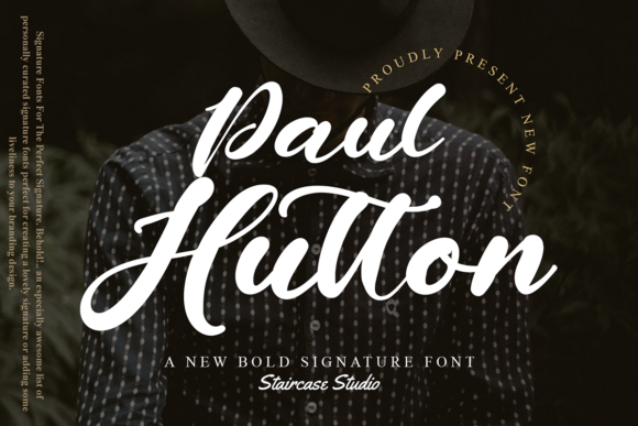 Paul Hutton Script Font for Elegant Handmade Branding