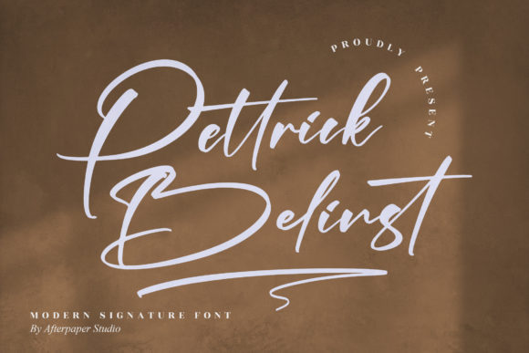 Pettrick Belinst Script Font for Branding and Packaging