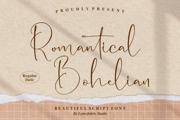 Romantical Bohelian Script Font for Handmade Creators