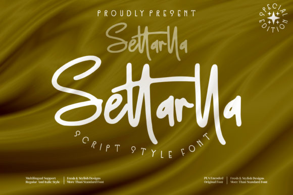 Settarlla: A Script Handwritten Font for Authentic Branding
