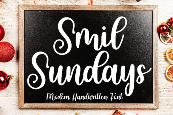 Smile Sundays Script Handwritten Font for Elegant Craft Projects