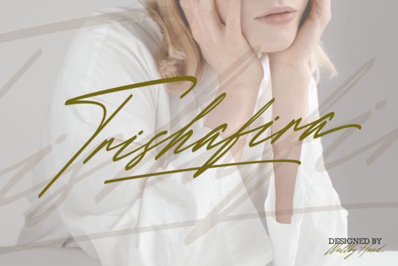 Trishafira Script Font for Handmade Labels & Elegant Printables