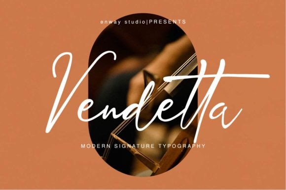 Vendetta Signature Font for Elegant Digital Branding